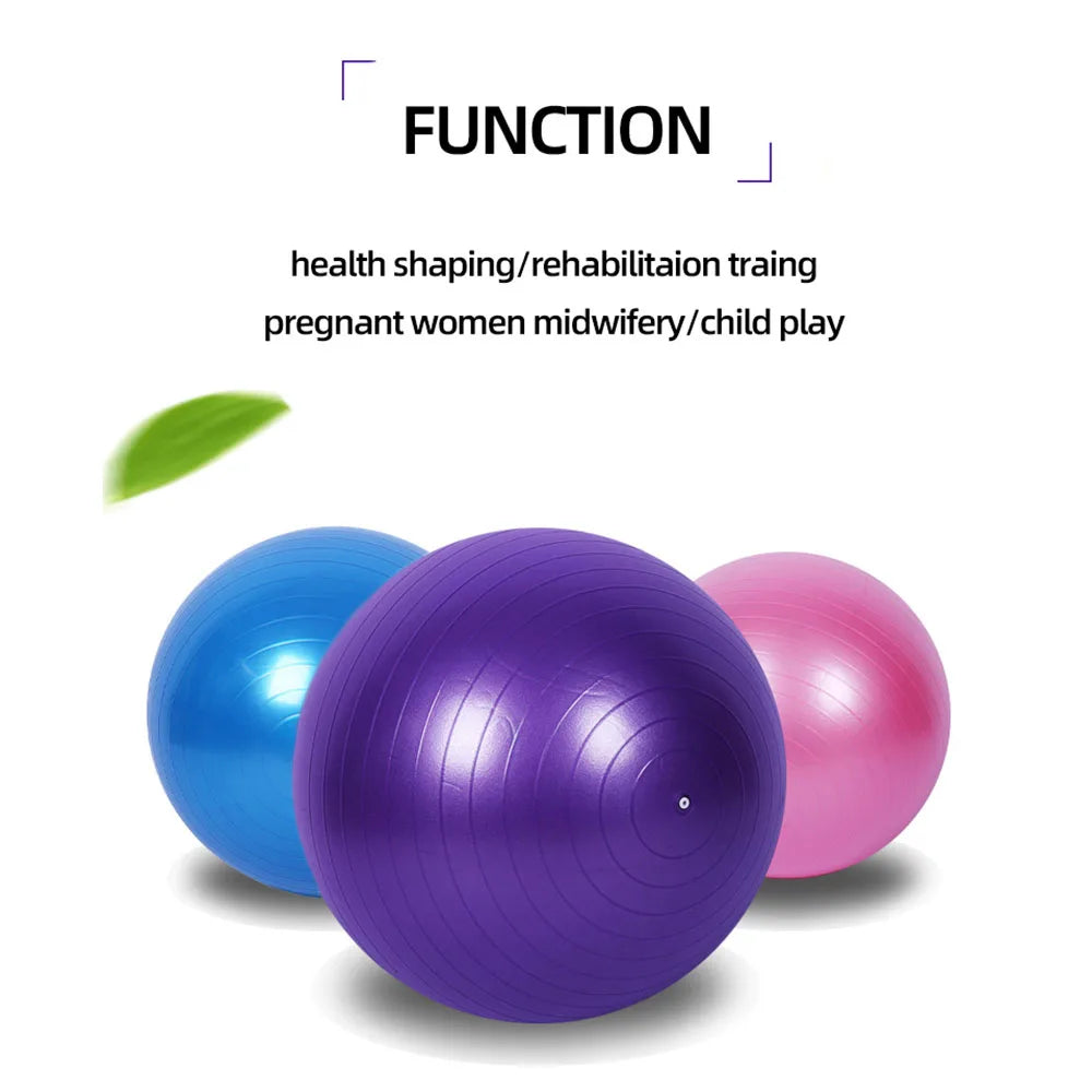 PVC Fitness Balls Yoga Ball Thickened Explosion-proof Exercise Home Gym Pilates Equipment Balance Ball 45cm/55cm/65cm/75cm/85cm